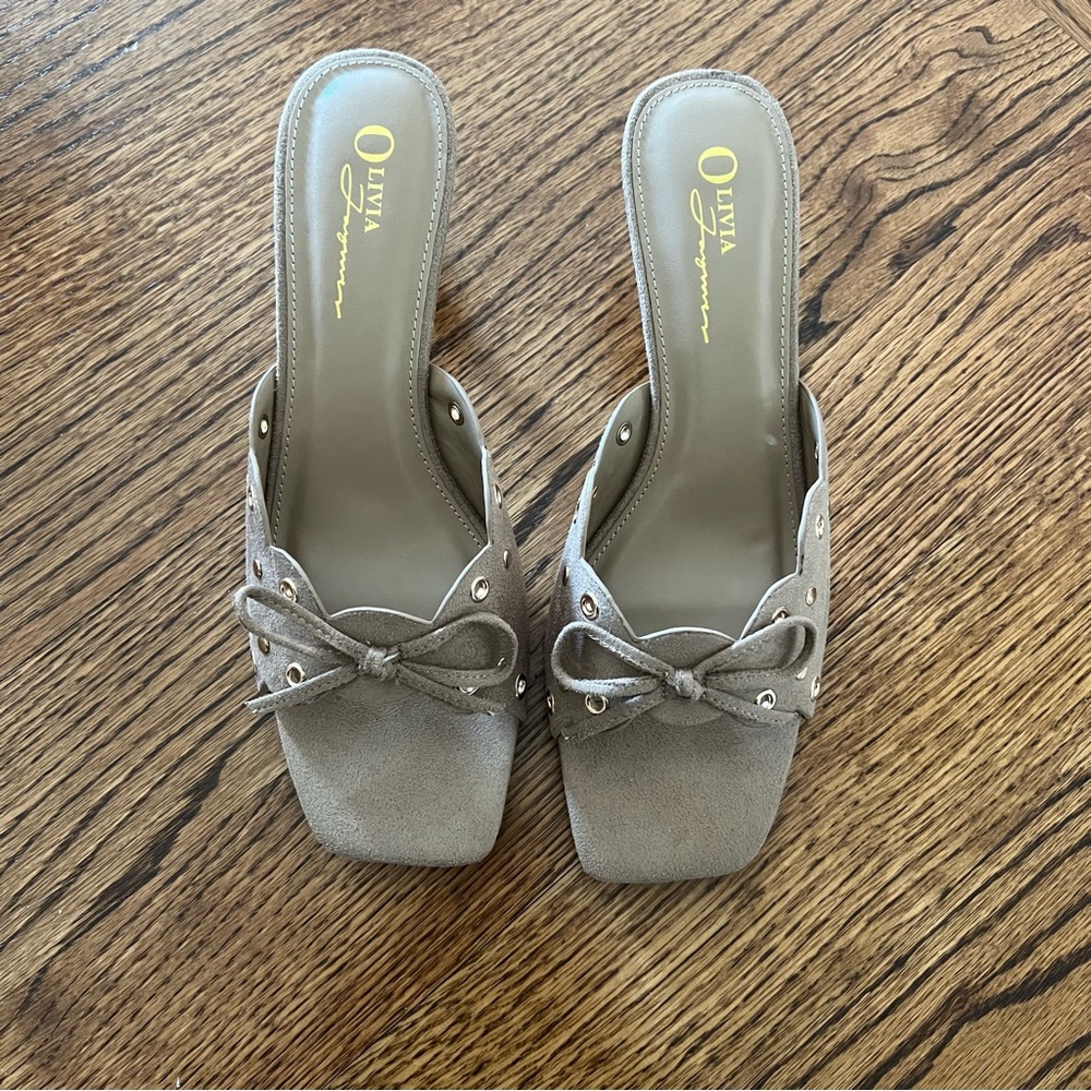 Taupe Slip-On Kitten Heels - Size 9 NWT